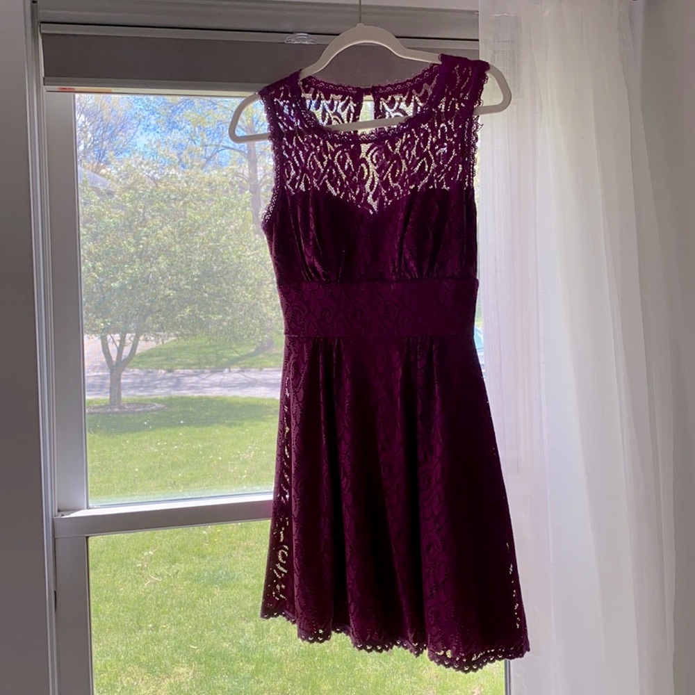 Purple Lace Dress sizes 4.